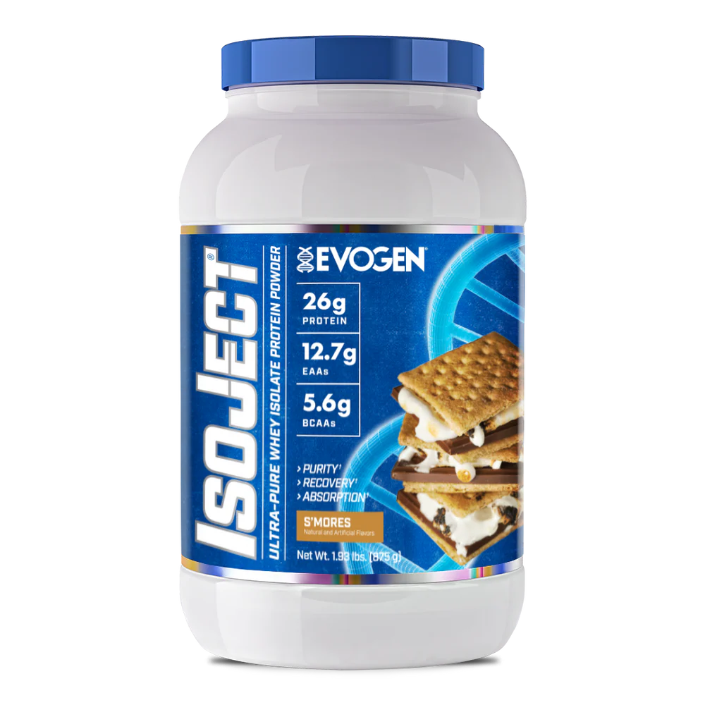 Proteína Evogen IsoJect Whey Isolatada Ultra-Pura 2 lbs Sabor S'mores.
