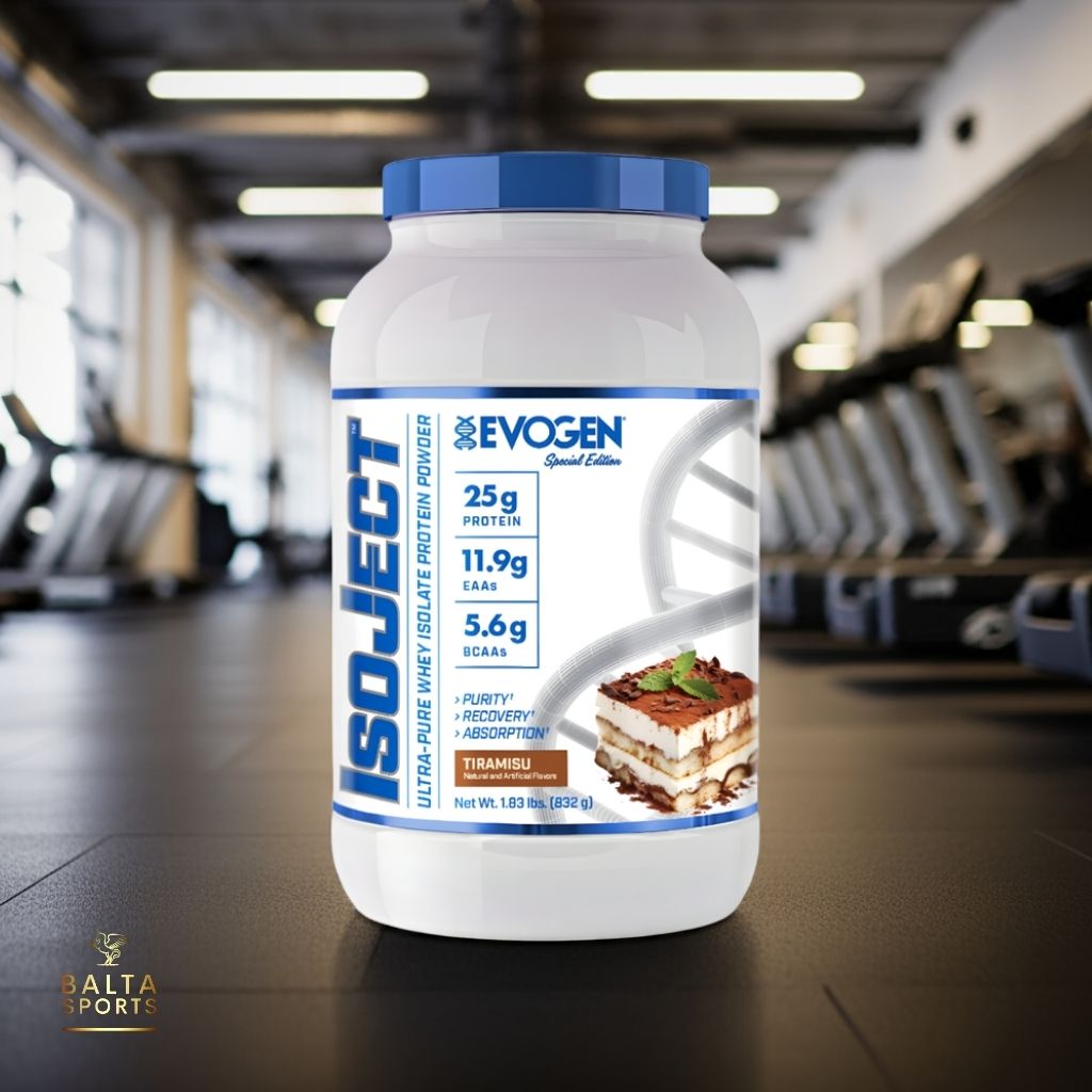 Proteína Evogen IsoJect Whey Isolatada Ultra-Pura 1.83 lbs Sabor Tiramisu.