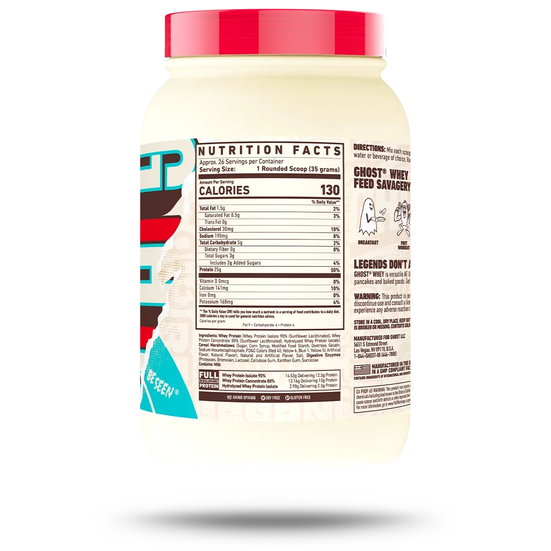 Proteína Ghost Whey 2 lbs Sabor Marshmallow Cereal Milk.