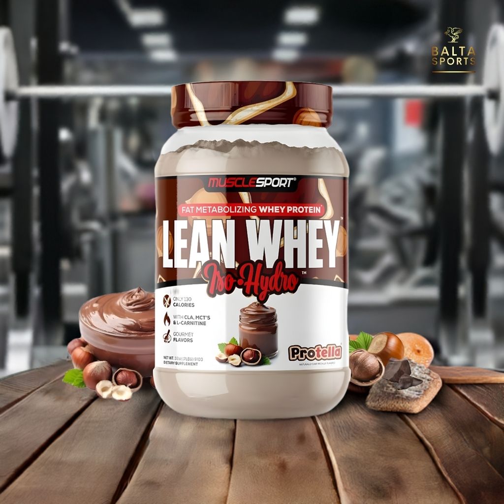Proteína MuscleSport Lean Whey Isolatada Hidrolizada 2 lbs Metabolizadora de Grasas Sabor Protella.
