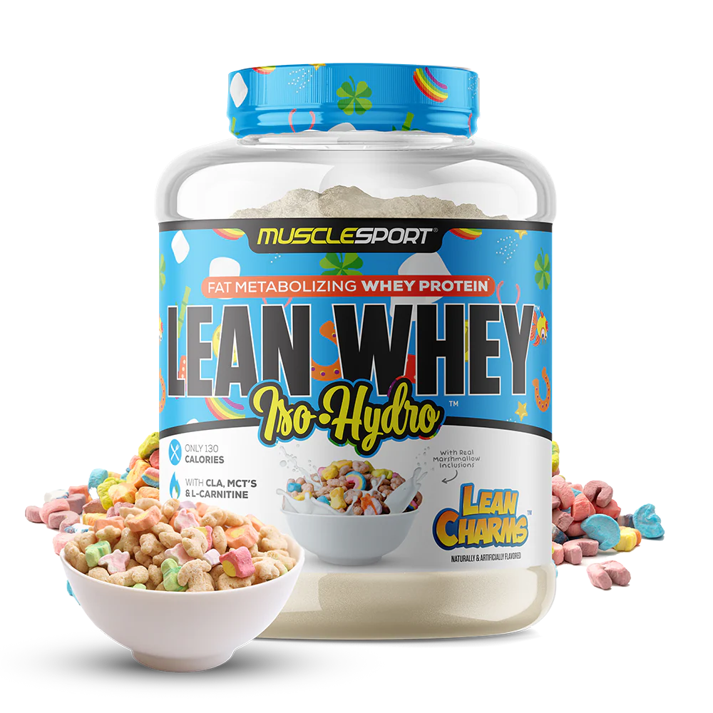 Proteína MuscleSport Lean Whey Isolatada Hidrolizada 5 lbs Metabolizadora de Grasas Sabor Lean Charms.
