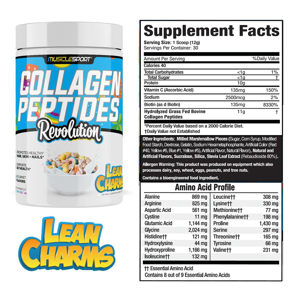 Péptidos de Colágeno MuscleSport Her Series 360g Sabor Lean Charms.