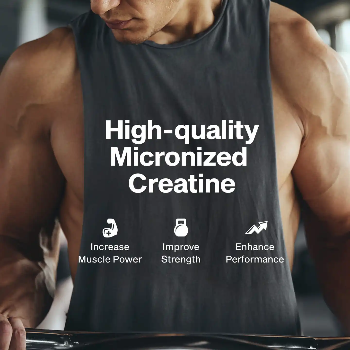 Creatina 100% Muscletech Platinum 80 Servicios 400g Sin Sabor.