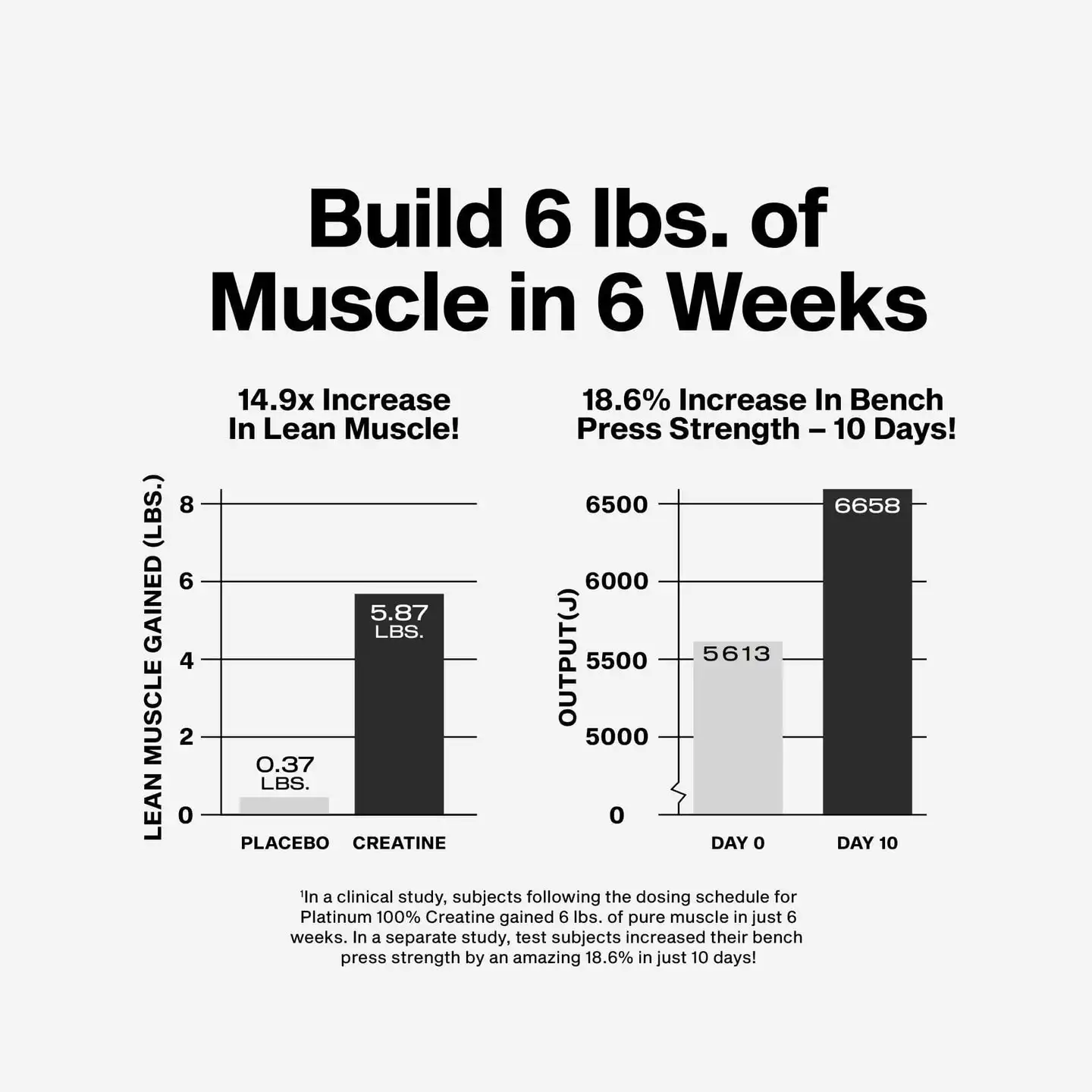 Creatina 100% Muscletech Platinum 80 Servicios 400g Sin Sabor.