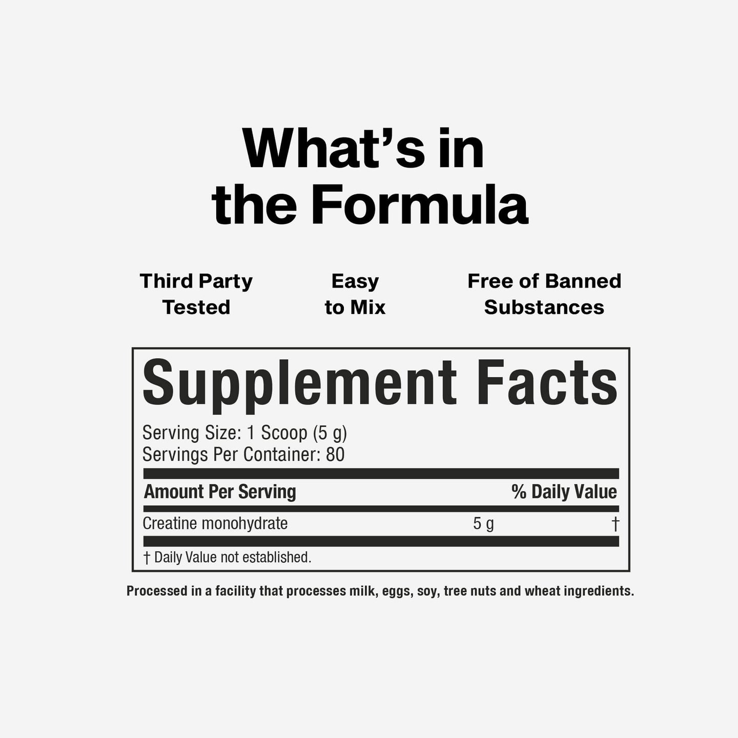 Creatina 100% Muscletech Platinum 80 Servicios 400g Sin Sabor.