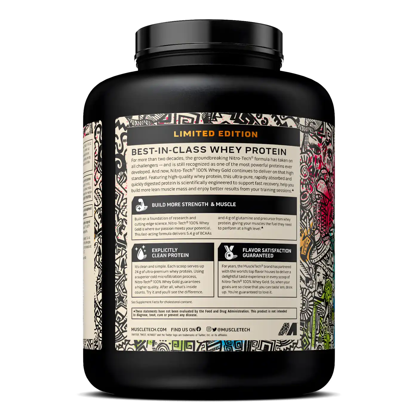 Proteína Muscletech Nitro Tech 100% Whey Gold 5.10 lbs Sabor Churros.