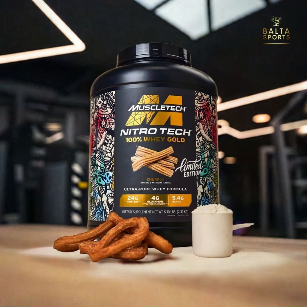 Proteína Muscletech Nitro Tech 100% Whey Gold 5.10 lbs Sabor Churros.