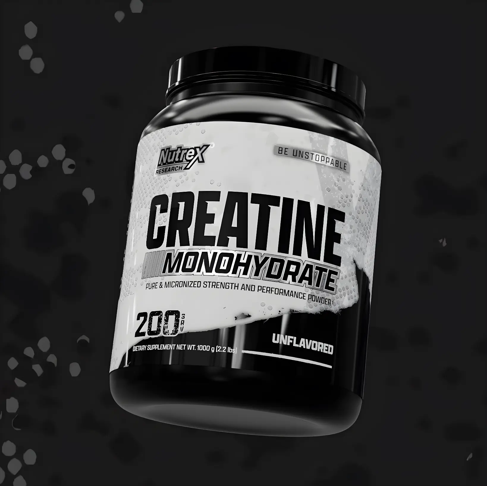 Creatina Nutrex Monohidratada Pura 200 Servicios 1000g Sin Sabor.