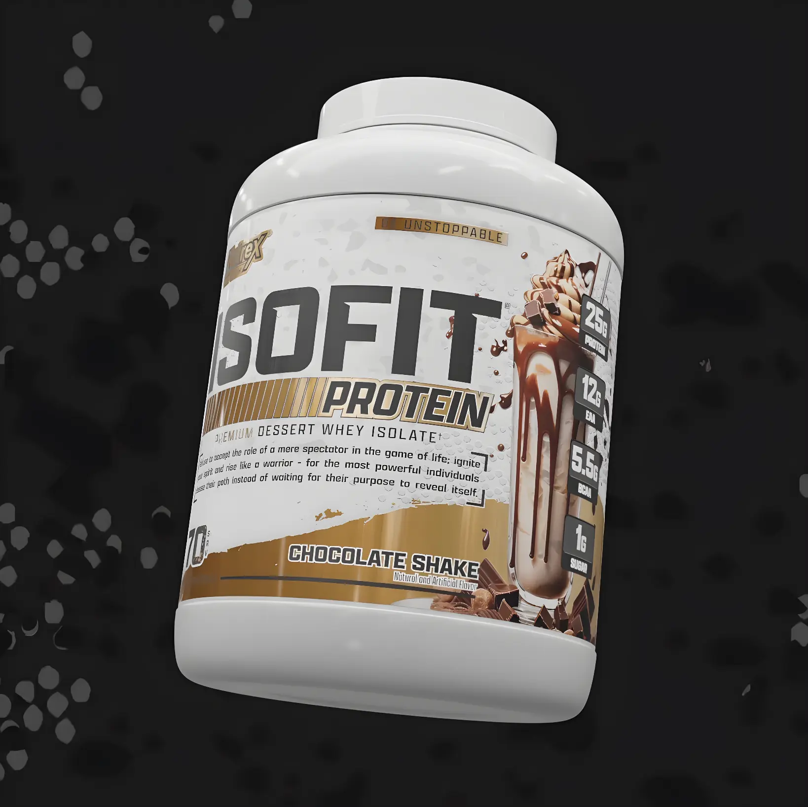 Proteína Nutrex IsoFit Isolatada Premium 5.1 lbs Sabor Chocolate Shake.