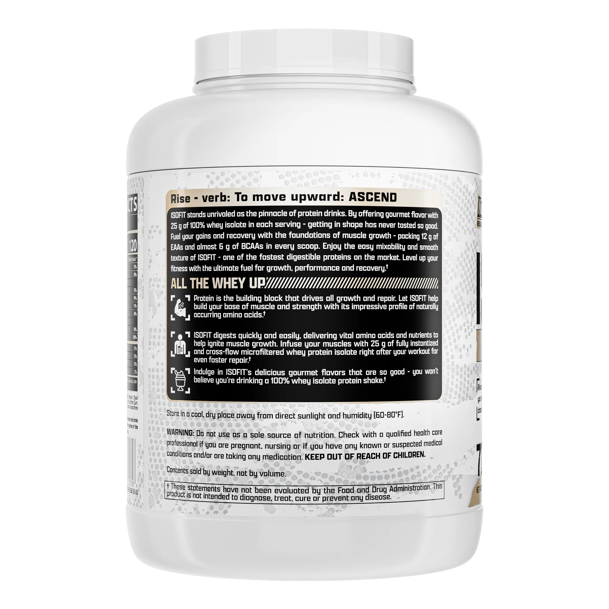 Proteína Nutrex IsoFit Isolatada Premium 5 lbs Sabor Vanilla Bean Ice Cream.