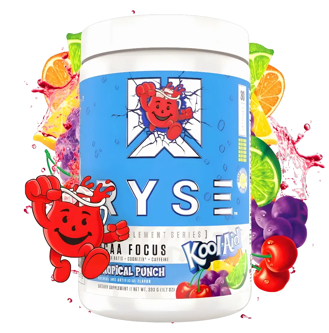 BCAA Ryse Focus Kool Aid 30 Servicios 333g Sabor Tropical Punch.