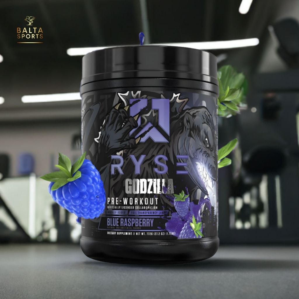 Pre Entreno Ryse Godzilla 40 Servicios 772g Sabor Blue Raspberry.
