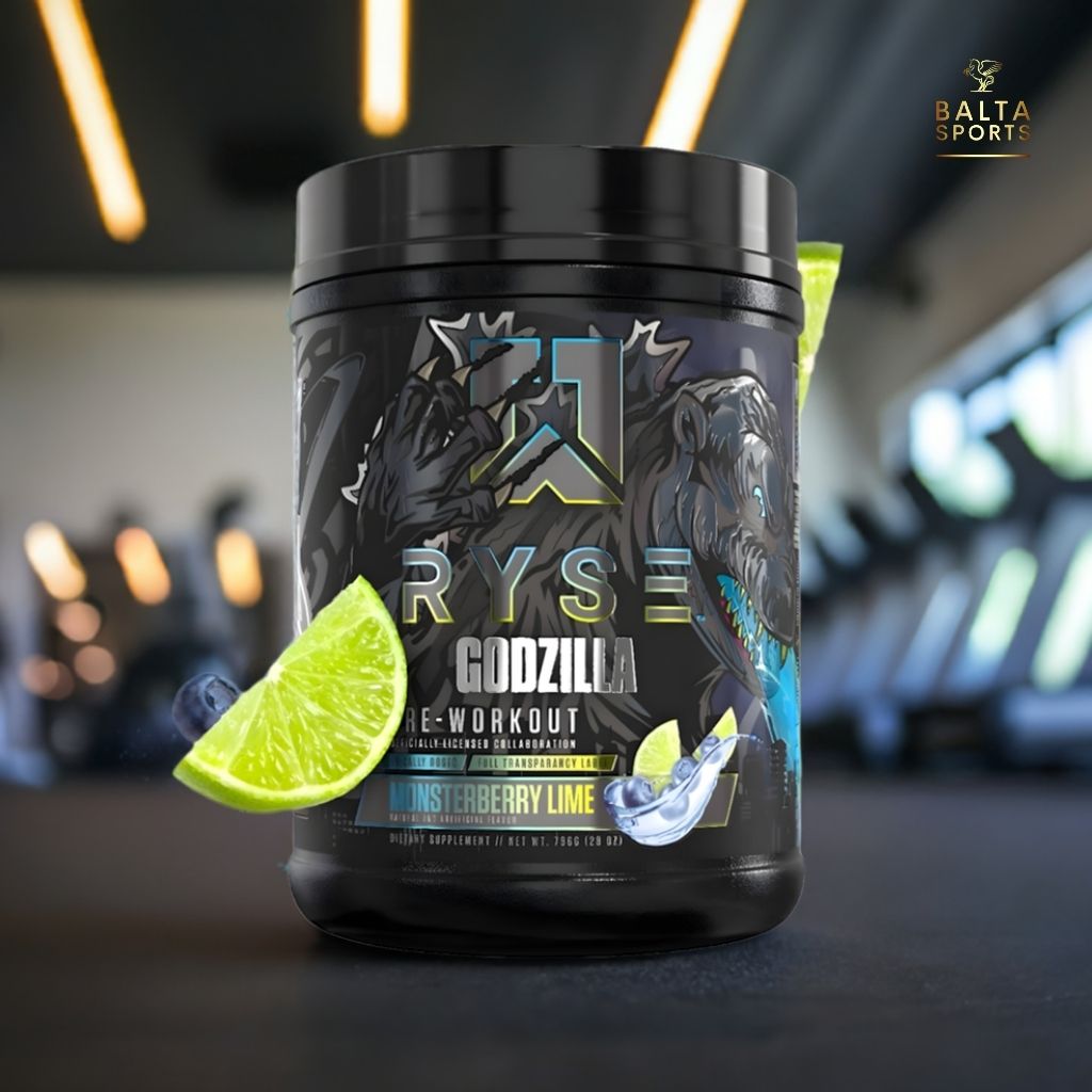 Pre Entreno Ryse Godzilla 40 Servicios 768g Sabor Monsterberry Lime.