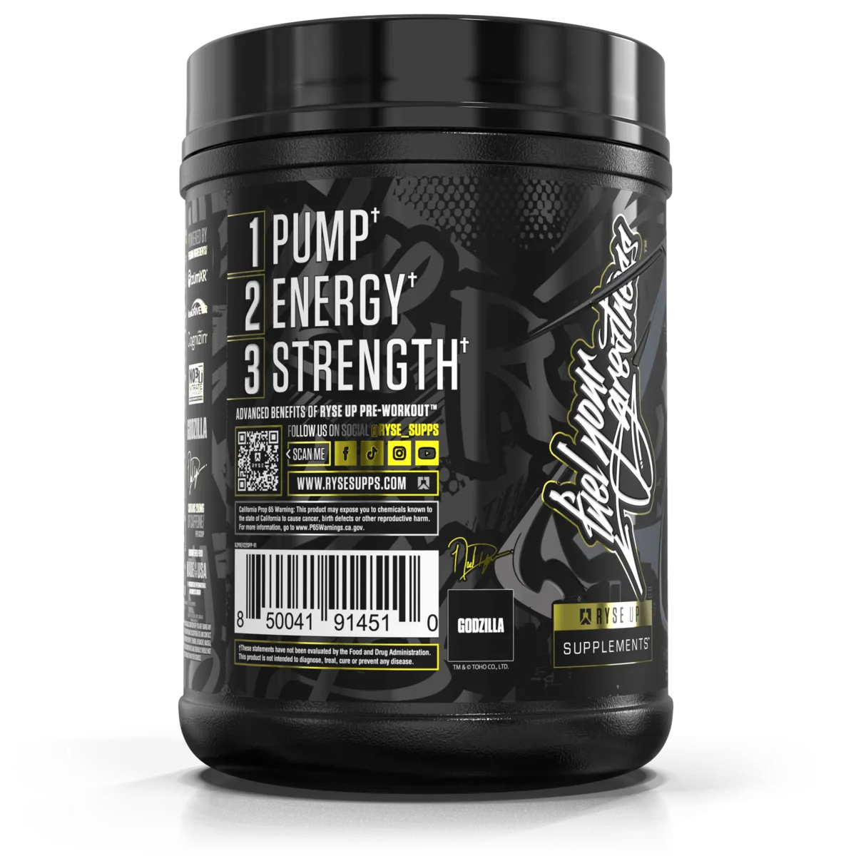 Pre Entreno Ryse Godzilla 40 Servicios 714g Sabor Passion Pineapple.