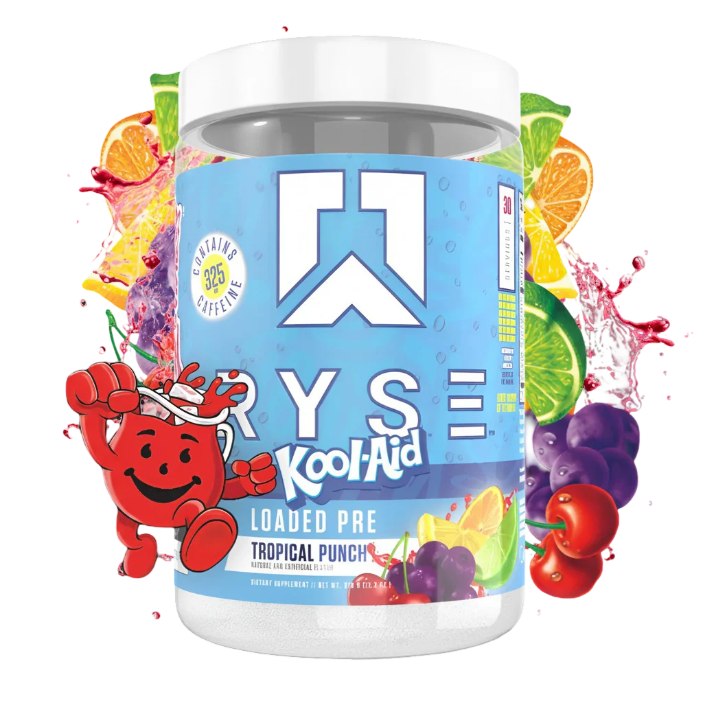 Pre Entreno Ryse Kool Aid 30 Servicios 420g Sabor Tropical Punch.