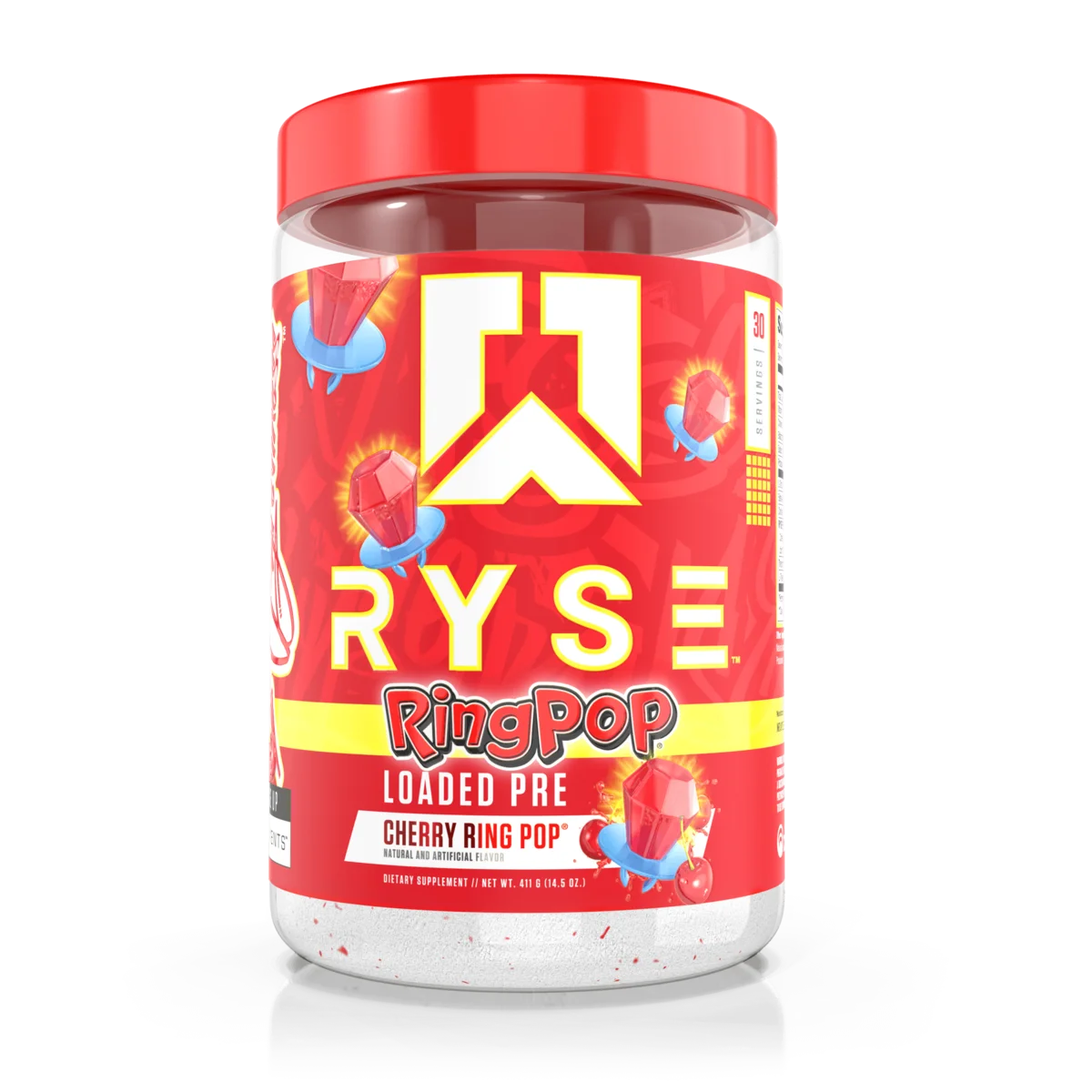 Pre Entreno Ryse Ring Pop 30 Servicios 420g Sabor Cherry Ring Pop.