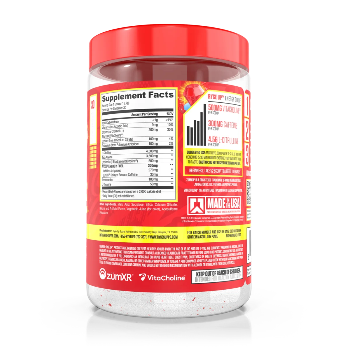 Pre Entreno Ryse Ring Pop 30 Servicios 420g Sabor Cherry Ring Pop.