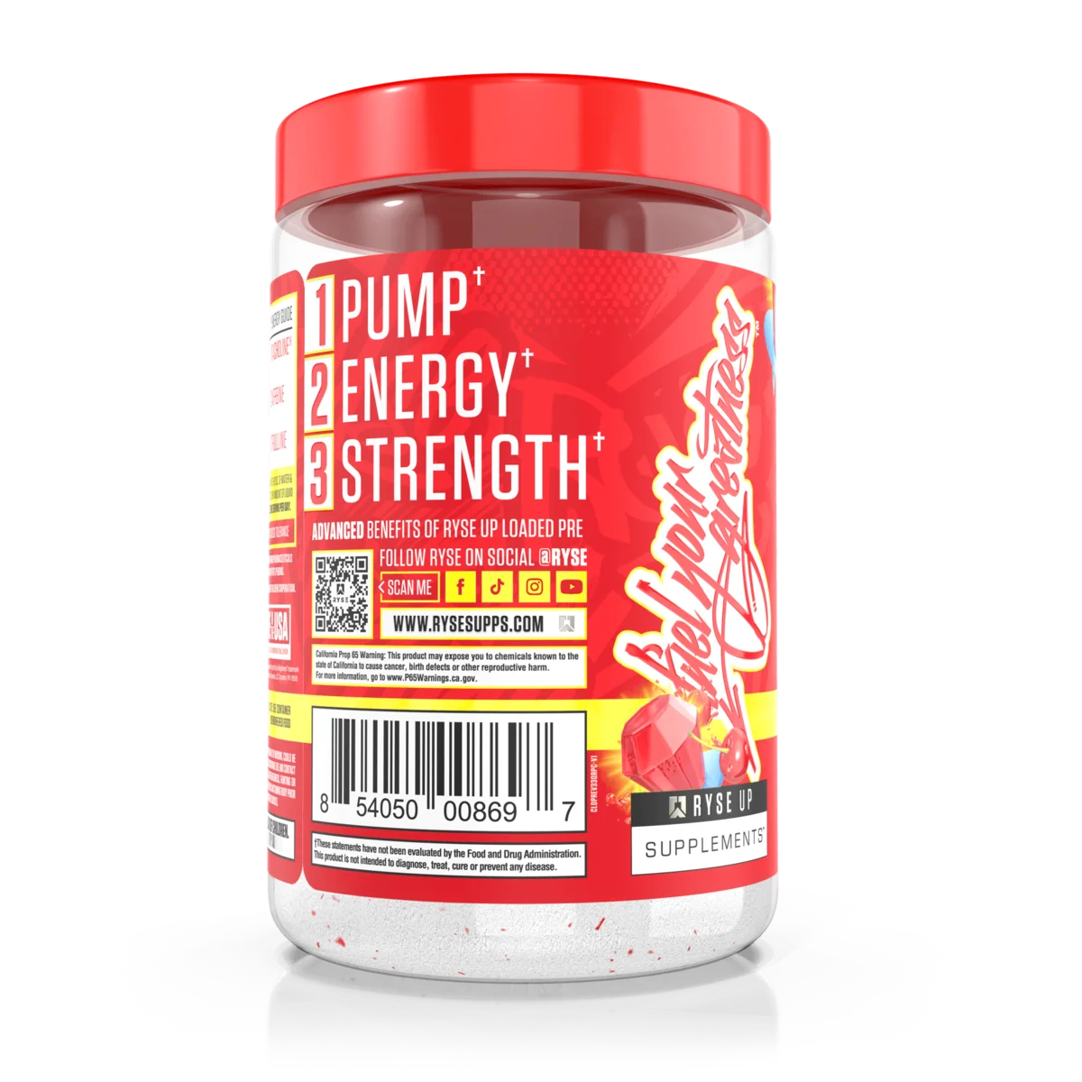 Pre Entreno Ryse Ring Pop 30 Servicios 420g Sabor Cherry Ring Pop.