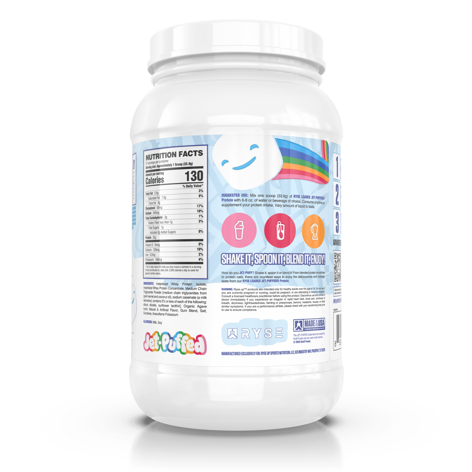 Proteína Ryse Whey Premium con MCT's 2 lbs Sabor Jet-Puffed™ Marshmallow.