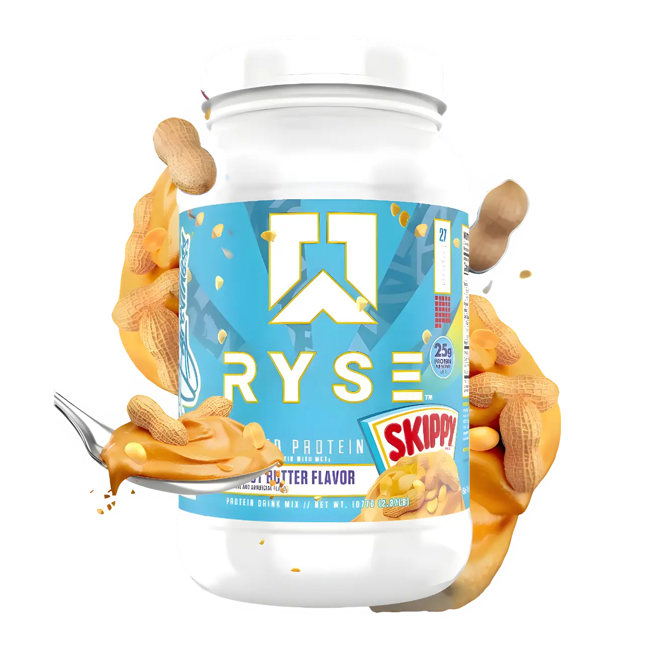 Proteína Ryse Whey Premium con MCT's 2.37 lbs Sabor Skippy® Peanut Butter.