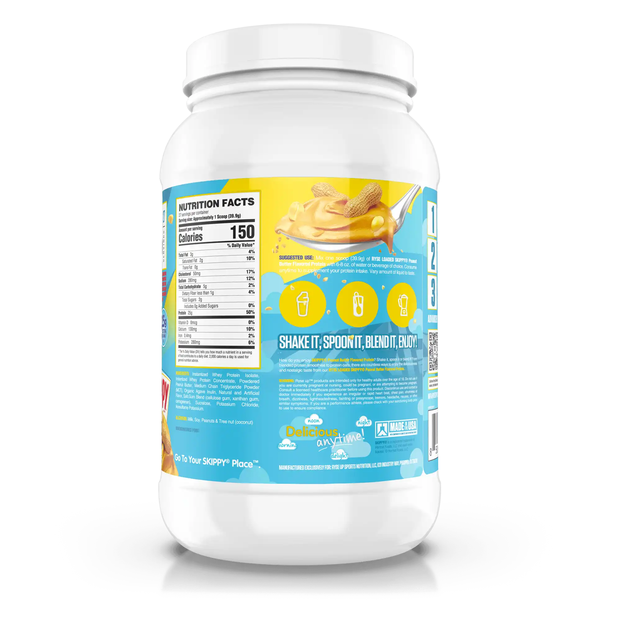 Proteína Ryse Whey Premium con MCT's 2.37 lbs Sabor Skippy® Peanut Butter.