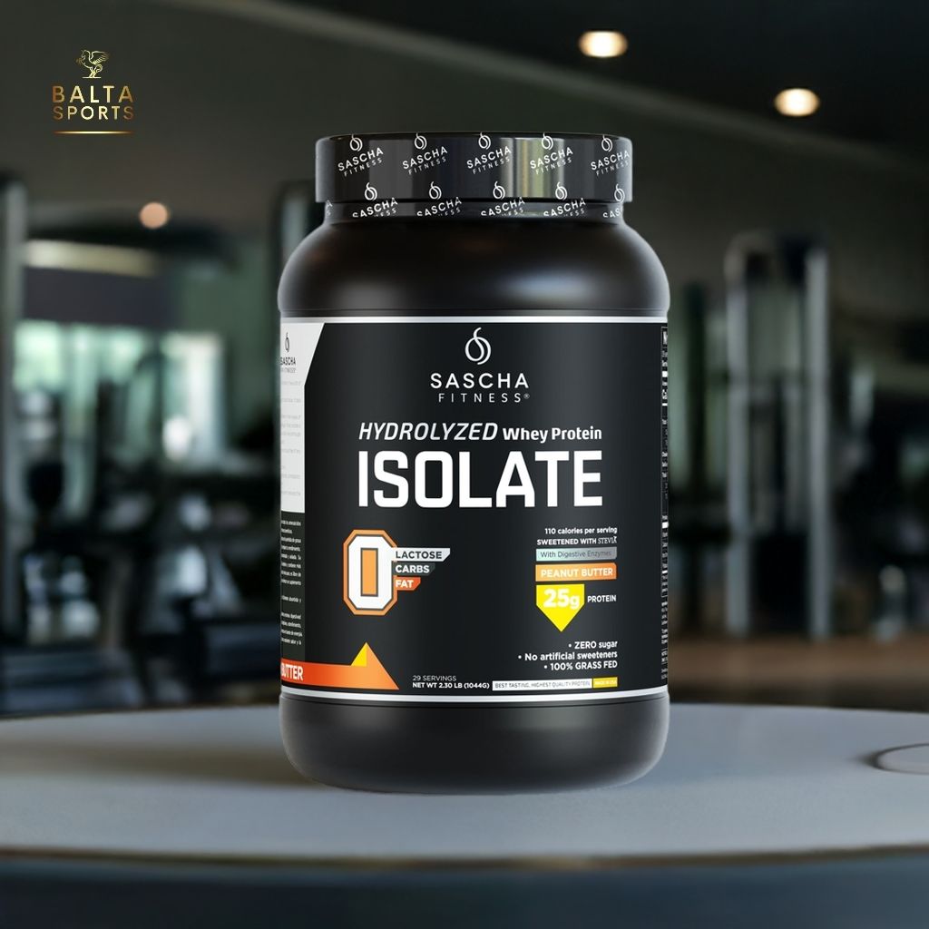Proteína Sascha Fitness Whey Hidrolizada Isolatada 2 lbs Sabor Peanut Butter