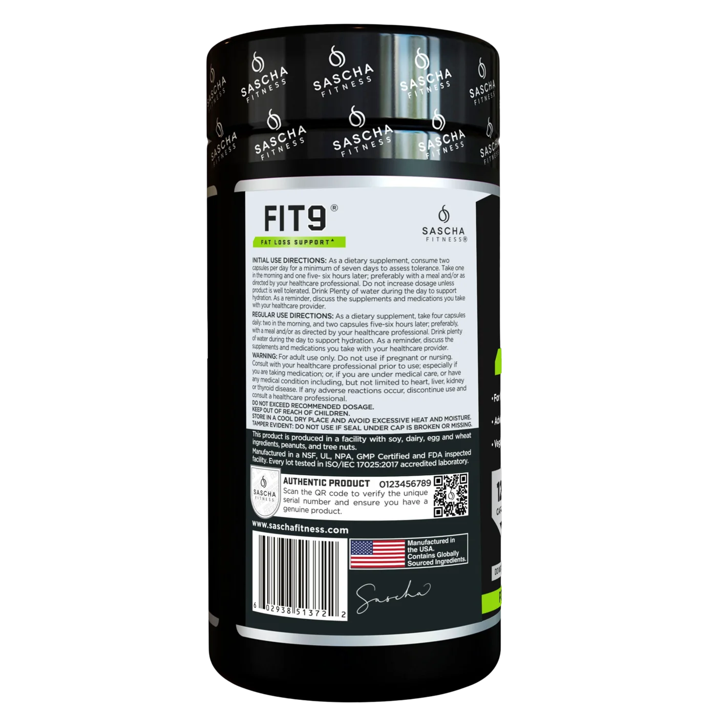 Multivitamínico Sascha Fitness Fit 9 con 120 Cápsulas.